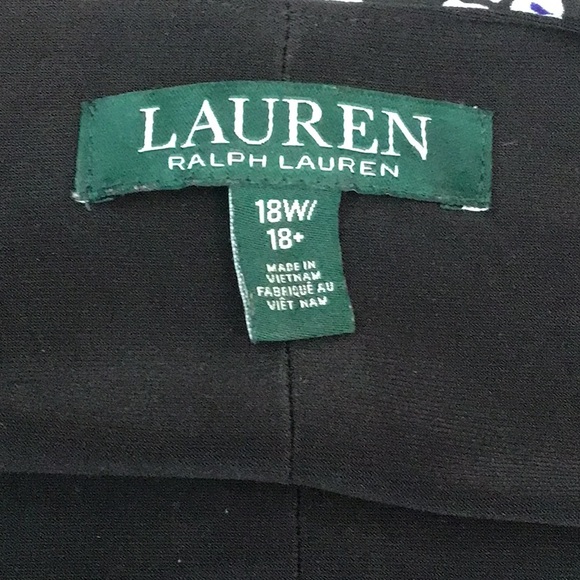Ralph Lauren Black & White Long Sleeve Dress Sz. 18W - Picture 4 of 4